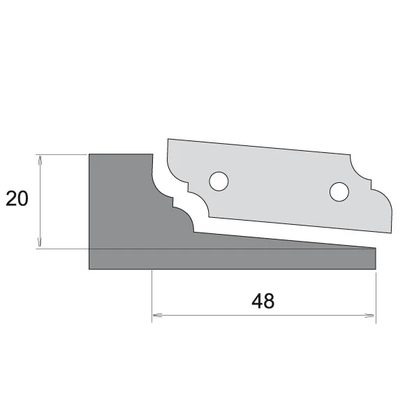 IGM Profilový nůž pro F631 - typ A, horní braní